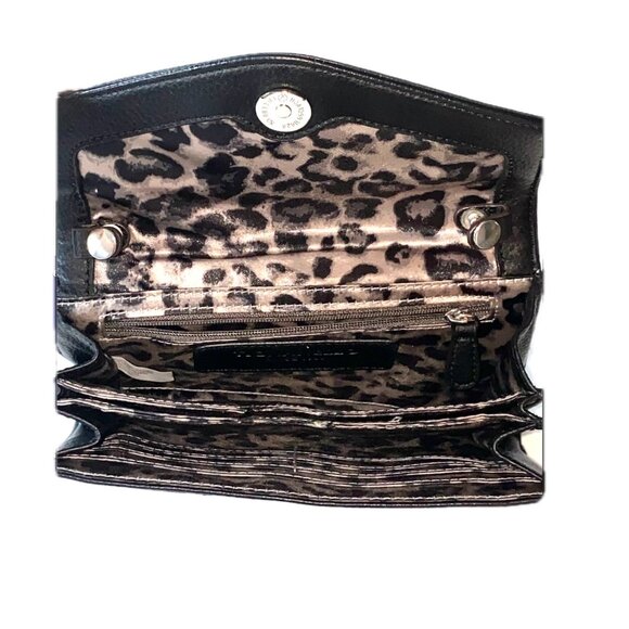 Tignanello Black Leather Mini Crossbody/Clutch Detachable Strap - Picture 6 of 10